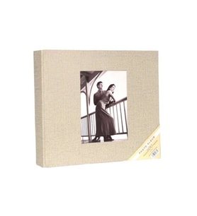 10x15cm 600’lük Koton Desenli Fotoğraf Albümü (Krem)