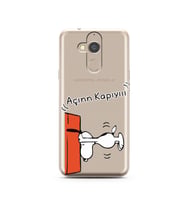 Snoopy Tasarımlı Süper Şeffaf Silikon Telefon Kılıfı General Mobile GM8