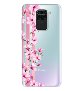 Transparan Çiçek Tasarımlı Süper Şeffaf Silikon Telefon Kılıfı Xiomai Redmi Note