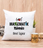 Matematik Mühendisi Yastık ve Gold Kupa Bardak