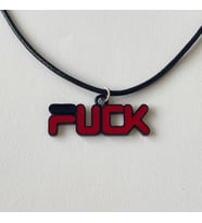 Fck Yazılı Suni Deri İpli Unisex Kolye PYTKKT0010