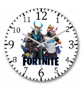 Fortnite  Duvar Saati   Bombeli   Gercek Cam