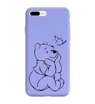 Iphone 7 Plus Çizgi Tasarımlı Mor Lansman Telefon Kılıfı
