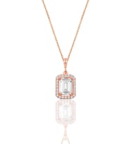 Söğütlü Silver Gümüş Rose Baget Taşlı Kolye