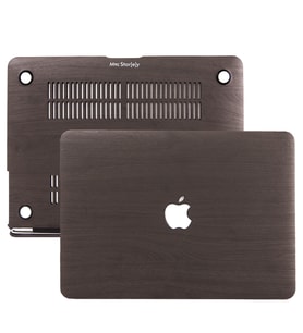 MacBook Air Kılıf HardCase A1369 A1466 2017 Öncesi Uyumlu Koruyucu Kılıf Wood01 (Siyah)