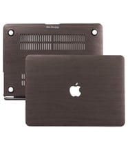 MacBook Air Kılıf HardCase A1369 A1466 2017 Öncesi Uyumlu Koruyucu Kılıf Wood01 (Siyah)