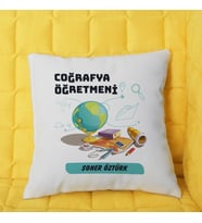 Coğrafya Öğretmeni Hediye Yastık