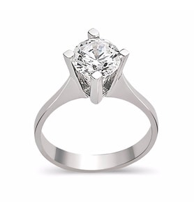 14 Ayar Altın Tektaş Yüzük 4.30 Gram (Çok Renkli)