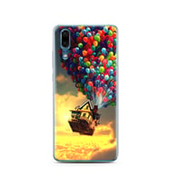 Yukarı Bak Balon Tasarımlı Süper Şeffaf Silikon Telefon Kılıfı Huawei P20   