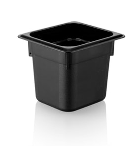Plastport Kırılmaz Gastronom Küvet - Siyah 1/6-150 (Siyah-Gri)