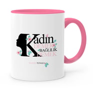 BK Gift Kişiye Özel Kadınlar Günü Pembe Kupa Bardak  2