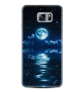 Kılıfland Samsung Galaxy Note 5 Kılıf Silikon Resimli Kapak Night Moon Stok 1133
