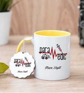 Paramedik Sarı Kupa Bardak Ve Anahtarlık Set