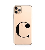 Iphone 11 Pro Max Harf Tasarımlı Telefon Kılıfı C-Harfi 