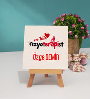 Mesajlı Fizyoterapist Dekoratif Taş Baskı 