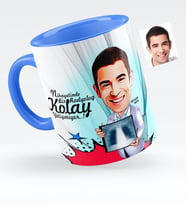 BK Gift Kişiye Özel Bay Radyoloji Uzmanı Karikatürlü Mavi Kupa Bardak  1