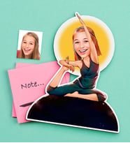 BK Gift Kişiye Özel Bayan Yoga Karikatürlü Ahşap Magnet-2 (Çok Renkli)