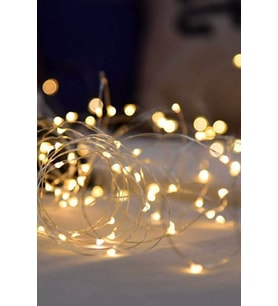 pazariz Peri Led Işık 10 Metre (Sarı) Pilli Led