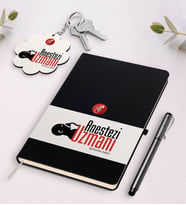BK Gift Kişiye Özel Anestezi Uzmanı Siyah Defter Kalem Ve Anahtarlık Hediye Seti (Model 1)