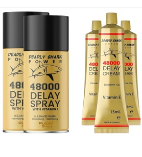 5 KUTU DELAY 48000 GECİKTİRİCİ SPREY ve Krem Seti Yüksek Kalite Delay Sprey ve Krem Premium Ürün