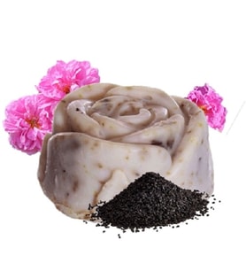 Akita  %100 Doğal Güllü Ve Çörek Otu Yağlı El Yapımı Sabun 100gr
