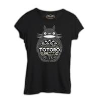 Totoro Siyah Kadın Tshirt