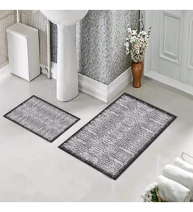 Banyo Halısı Ikili Klozet Takımı Kaymaz Tabanlı (60 xm x 100 cm + 40 cm x 60 cm) 