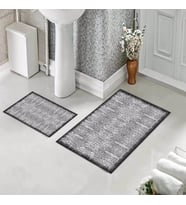 Banyo Halısı Ikili Klozet Takımı Kaymaz Tabanlı (60 xm x 100 cm + 40 cm x 60 cm) 