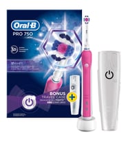 Oral-B Pro 750 Şarj Edilebilir Diş Fırçası Cross Action Pembe (seyahat Kabı Hediyeli!)