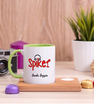 Spiker Ahşap Altlıklı Mumlu Yeşil Kupa Bardak