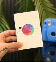 Kişiye Özel 6 Fotoğraflı Satürünlü Kız Tasarımlı Mini Albüm