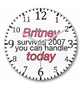 Britney   Survived 2007 Duvar Saati Bombeli Gercek Cam