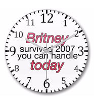 Britney   Survived 2007 Duvar Saati Bombeli Gercek Cam