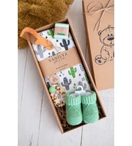 Yenidoğan Erkek Bebek Hediye Seti- Boho Çadır-Hoşgeldin Bebek Hediyesi