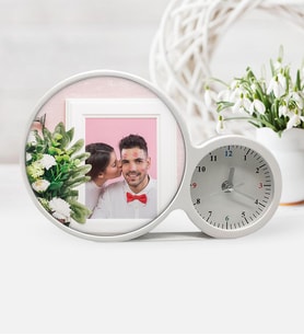 BK Gift Kişiye Özel Sevgililer Günü Fotoğraflı Saatli Sihirli Led Ayna Çerçeve  3