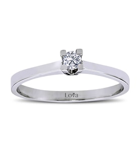 Lova G Renk 0,13 Karat Pırlanta Tektaş Yüzük - 1040022