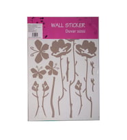SIA Duvar Süsü (Sticker) Gri Çiçekli Şeffaf Filmli Pvc 48x33x0,5cm