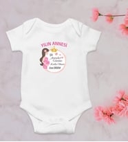 Yılın Annesi Anneler Günü Kişiye Özel Bebek Body Zıbın