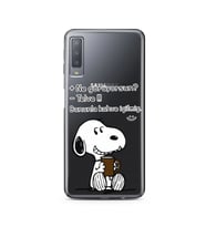 Snoopy Tasarımlı Süper Şeffaf Silikon Telefon Kılıfı Samsung A7 (2017)