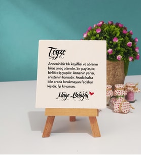 Teyzeye Hediye Teyze Yazılı Kişiye Özel Teyze Dekoratif Taş Baskı