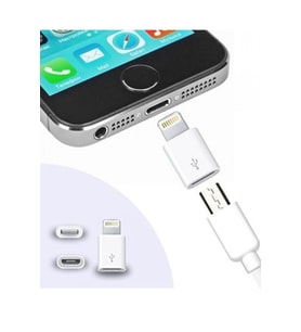 QNİAY Micro Usb Den (Iphone) Dönüştürücü Telefon Şarj Iphone Dönüştürücü Iphone / Usb Adaptör