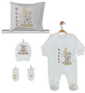 Pia Baby Gl 1911-04 İsme Özel Yastık Tulum Set