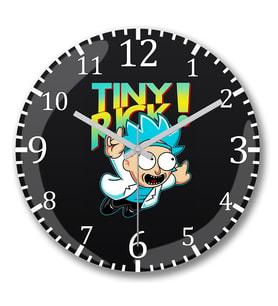 Tiny Rick Duvar Saati Bombeli Gercek Cam