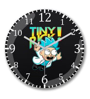 Tiny Rick Duvar Saati Bombeli Gercek Cam