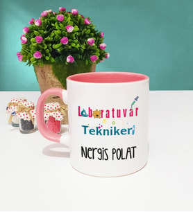 Laboratuvar Teknikeri Kupa Bardak Pembe