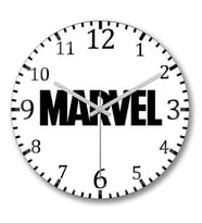 Marvel  Duvar Saati Bombeli Gercek Cam