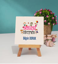 Bilgisayar Öğretmeni Tasarımlı Kişiye Özel Hediye Bilgisayar Öğretmeni Dekoratif Taş Baskı