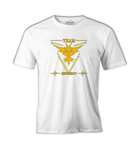 Pokemon Go - Team Instinct Beyaz Erkek Tshirt