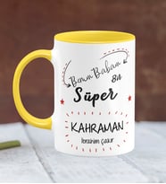 BK Gift Kişiye Özel Babalar Günü Temalı Sarı Kupa Bardak 17337s