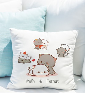 Kişiye Özel Sevgili Kedi Yastığı